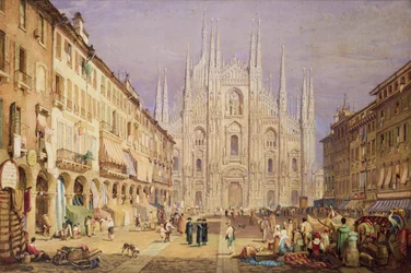 Milan, la place de la cathédrale